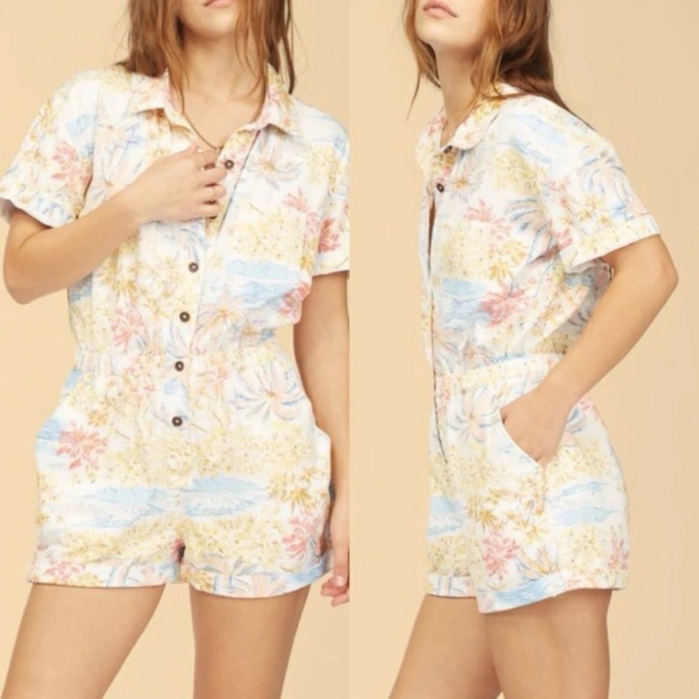 Wrangler x Billabong Cali Sun Romper Tropical Size XS - Picture 2 of 13